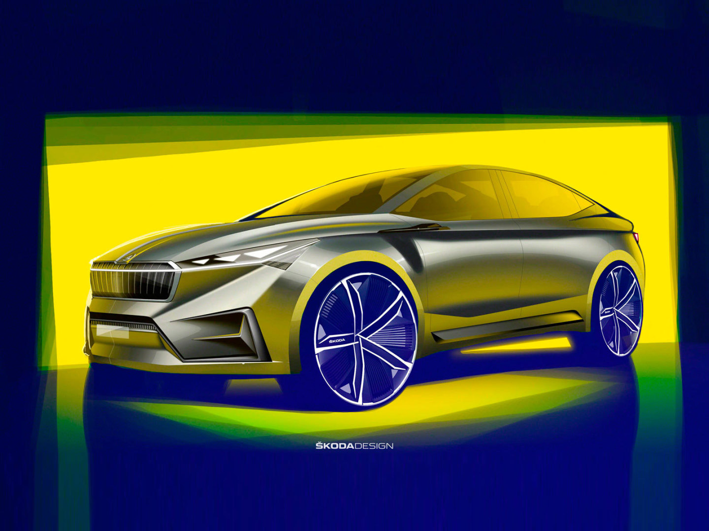 Салон Skoda Vision iV більше розсекретився на дизайнерському ескізі