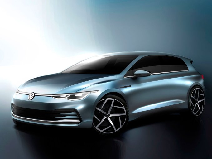 Volkswagen Golf 8 з'явився на перших офіційних малюнках
