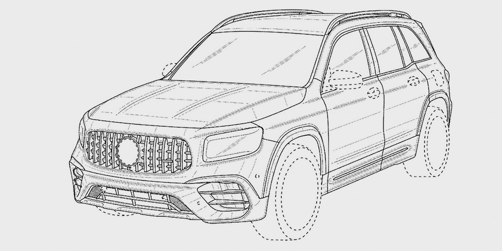 Зовнішній вигляд Mercedes GLB показали на патентних малюнках