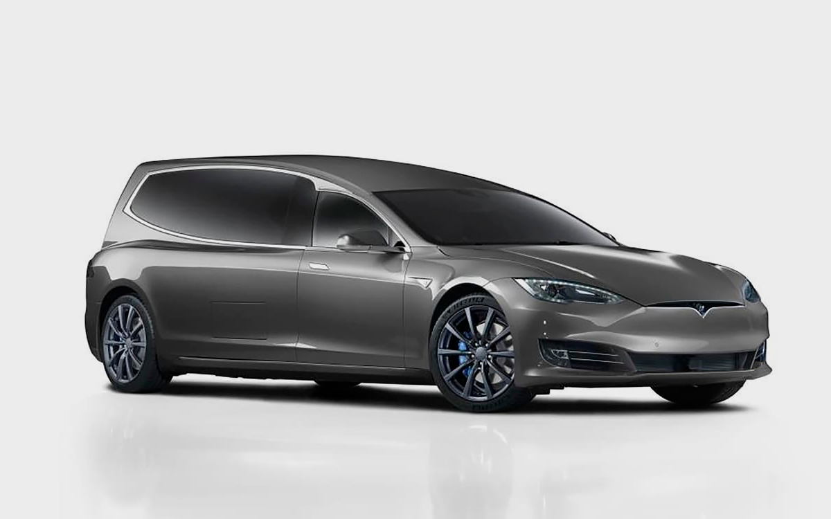 Електромобіль Tesla Model S перетворився на топовий катафалк