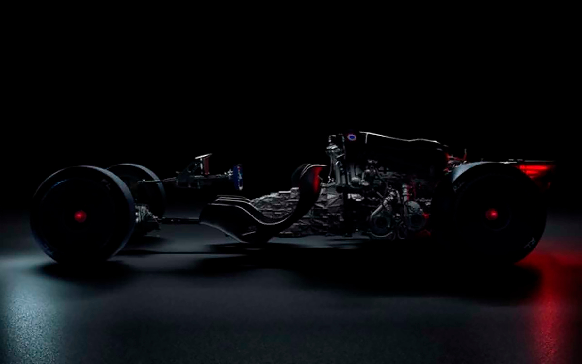 Bugatti вирішила показати шасі таємничої гіпермашини