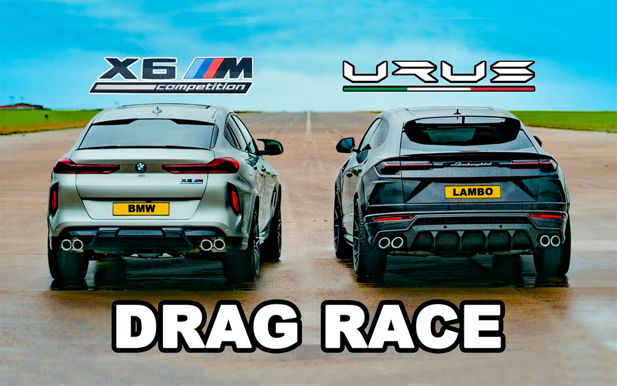 BMW X6 M та Lamborghini Urus змагалися на треку (ВІДЕО)