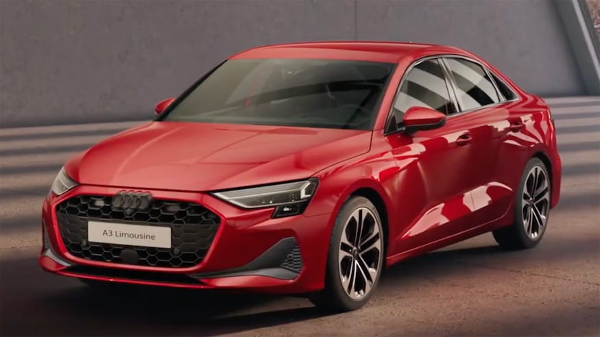 Представлено седан Audi A3 2025 року: Незначні оновлення та інноваційні фари