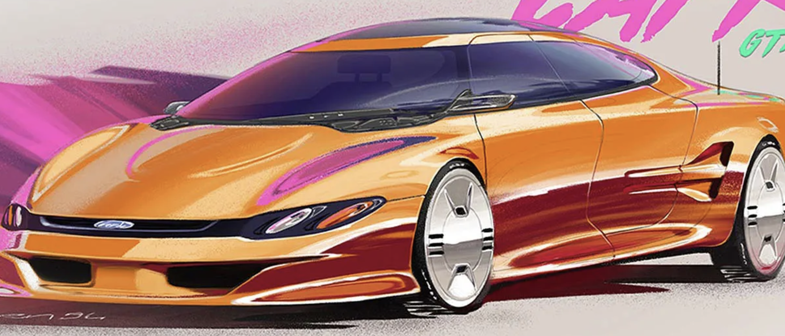 Ці ескізи ілюструють уявлення Ford про еволюцію Capri в SUV