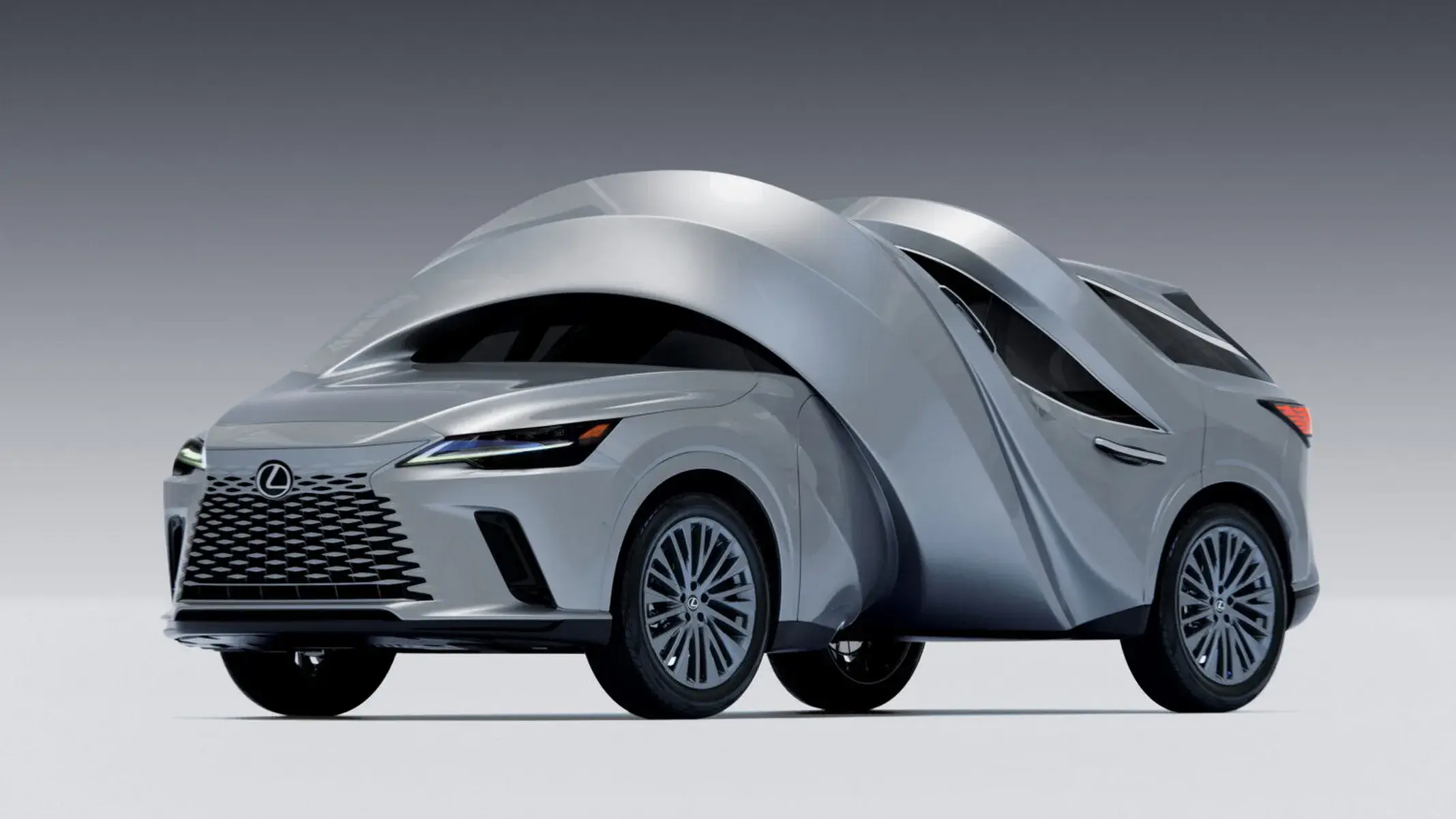 Lexus перетворили на химерні автомобільні скульптури, ніби зламані у 3D-редакторі