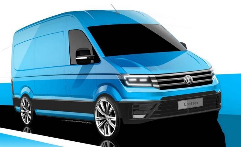 Volkswagen Crafter нової генерації показано на ескізах
