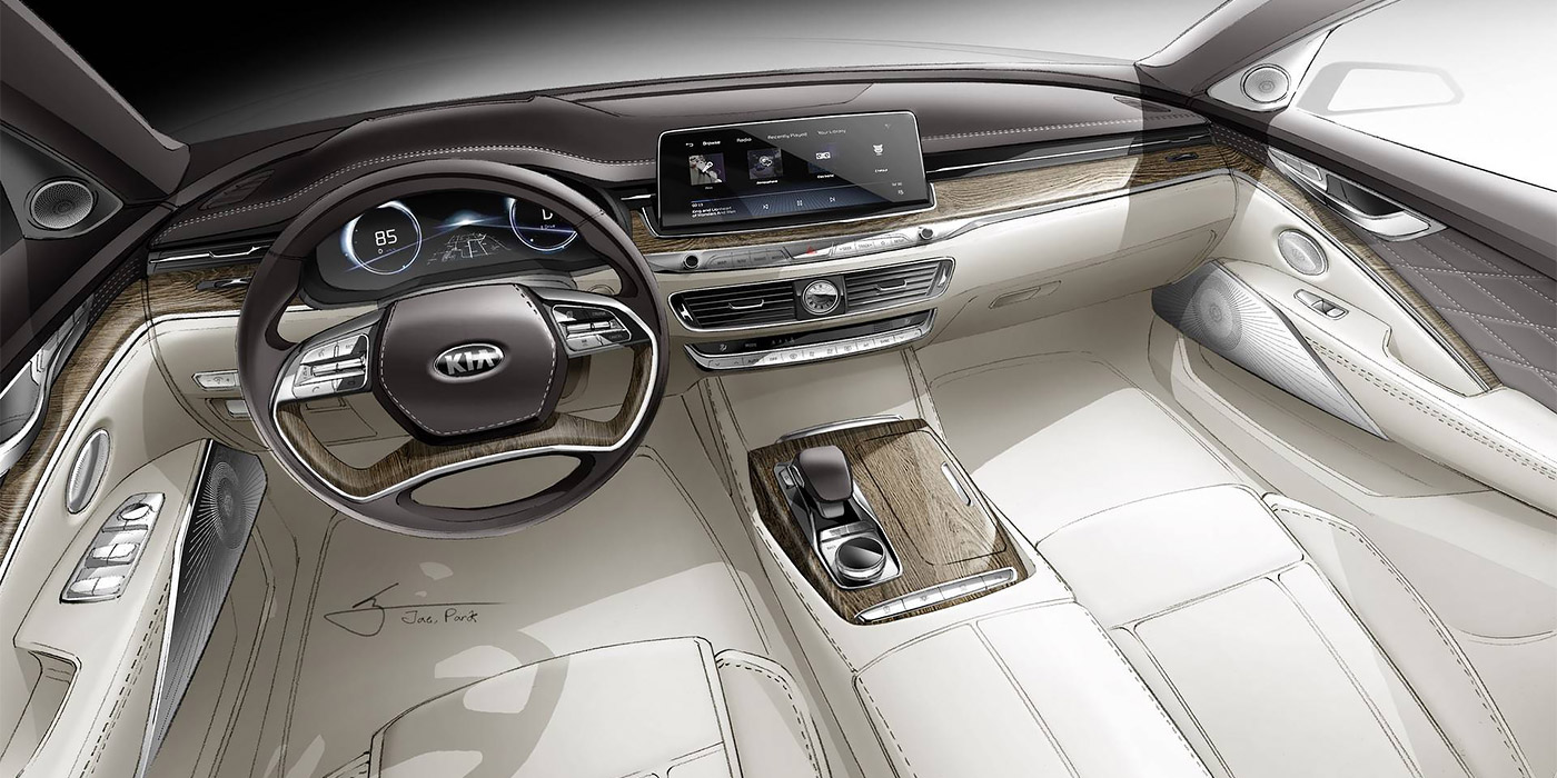 Kia Quoris показав свій салон